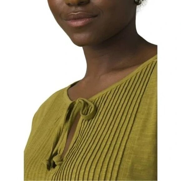 prAna Ocupas Popover Top Sweet Grass Green Size Small NWT - Picture 3 of 9